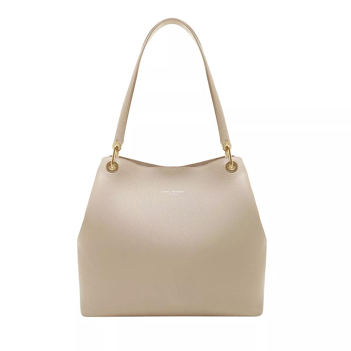 Isabel Bernard Beuteltasche - Femme Forte Annabelle Taupe Calfskin Leather Shoul - Gr. unisize - in Beige - für Damen