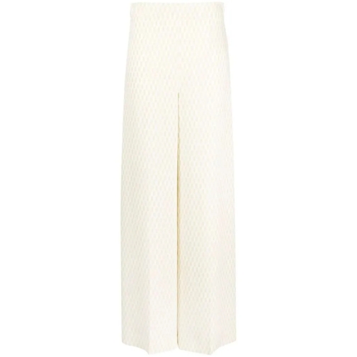 Joseph  Alane Geometric-Print High-Waisted Trousers Neutrals