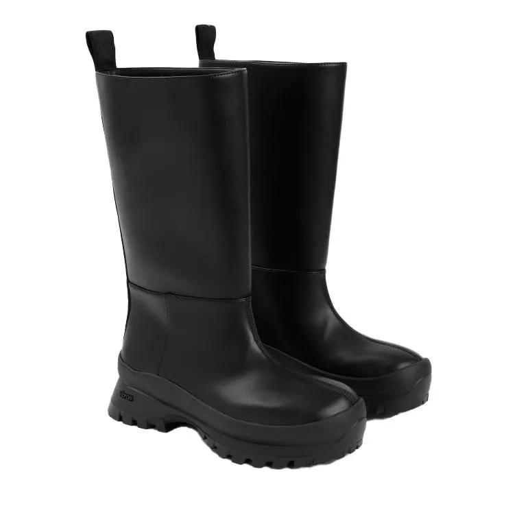 Stella McCartney Stiefel - Black Alter-Leather Trace Tubo Boots - Gr. 36 (EU) - in Schwarz - für Damen