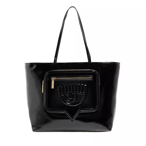 Chiara Ferragni Range F - Eyelike Pocket, Sketch 04 Bags Black Shopping Bag