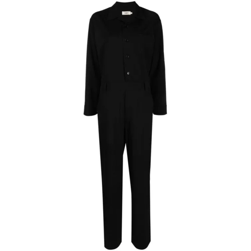 Barena Black Wool Blend Jumpsuit Black Combinaisons