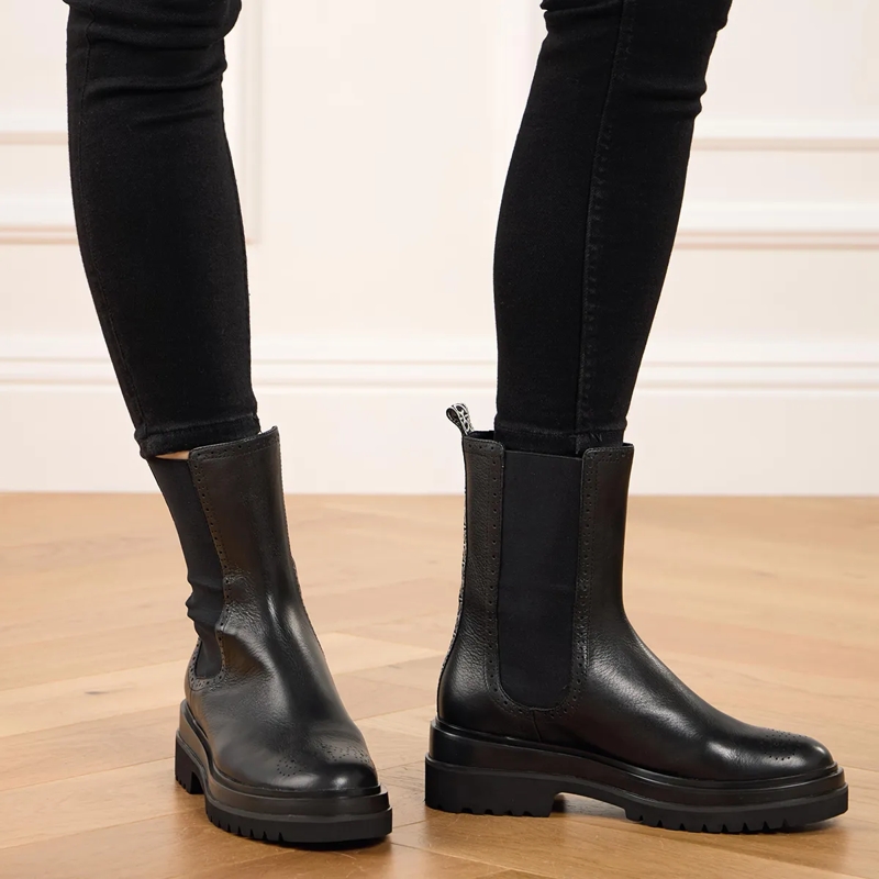 Coccinelle Chelsea Boots Coccinelle Campus Bro.Vint Noir/Noir-Ecru(Image 2)
