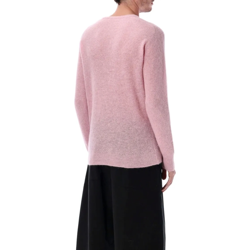 AURALEE Pullover Baby Suri Alpaca Knit Sweater Pink