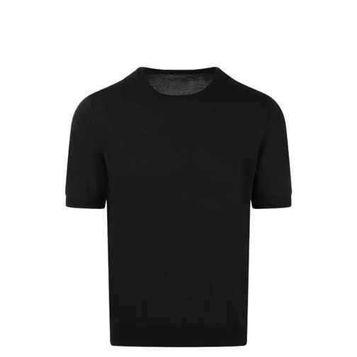 Tagliatore Cotton Knit T-Shirt Black 