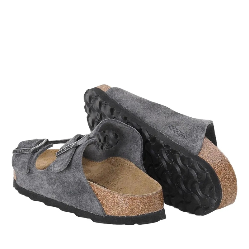 Birkenstock Chaussures à lacets Sandalen Arizona aus Veloursleder grau(Image 2)