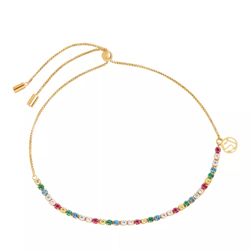 Sif Jakobs Jewellery Ellera Tennis Bracelet With Adjustable Chain Multi Yellow Gold Armband