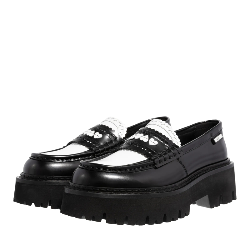 Moschino Loafer Hearted Brogue Sporty Nero/Bianco