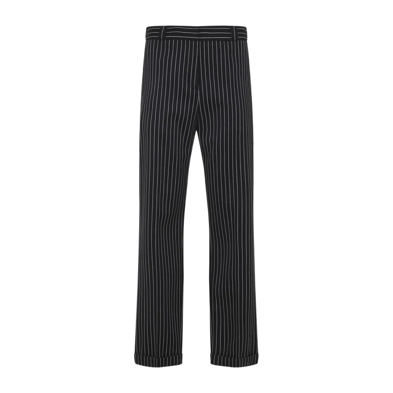 Tom Ford  Tailored Straight-Leg Pants With Pinstripe Design Black