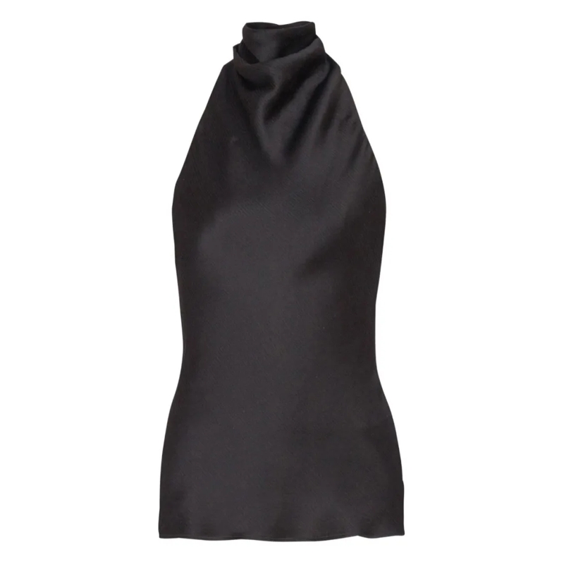 Balmain Bluse Sleeveless Black Top Black