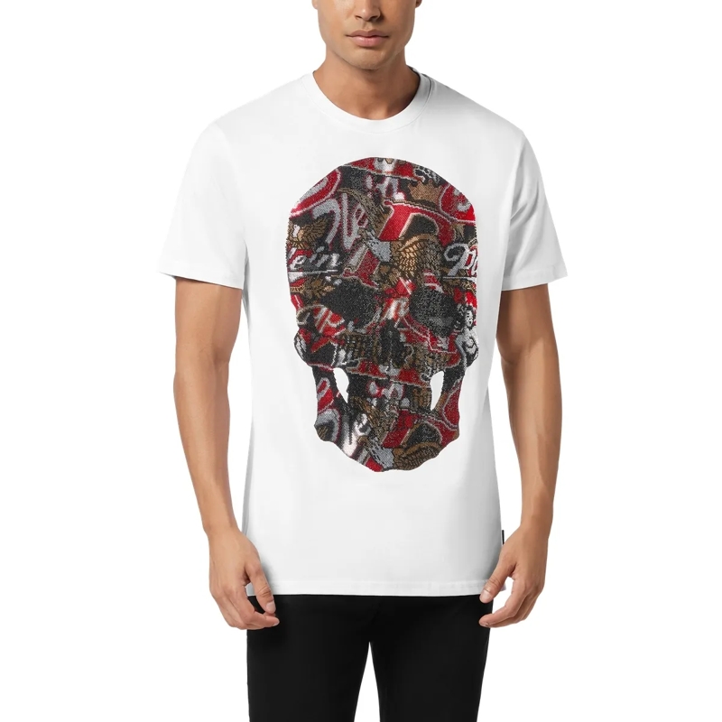 Philipp Plein T-Shirt T-Shirt Round Neck Ss Skull Embellished weiss(Image 3)
