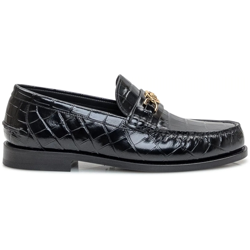Versace Loafer Mocassini in Pelle schwarz
