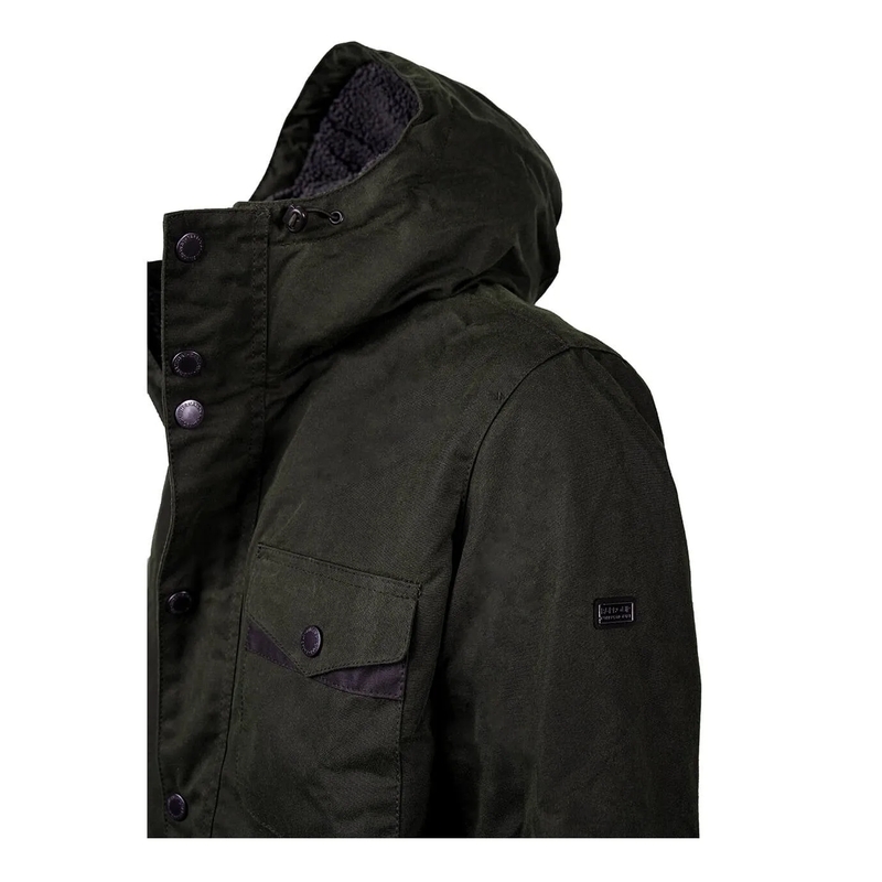 Barbour  BARBOUR KEVLAR WAX OLIVGRÜN KAPUZENJACKE grün(Image 3)