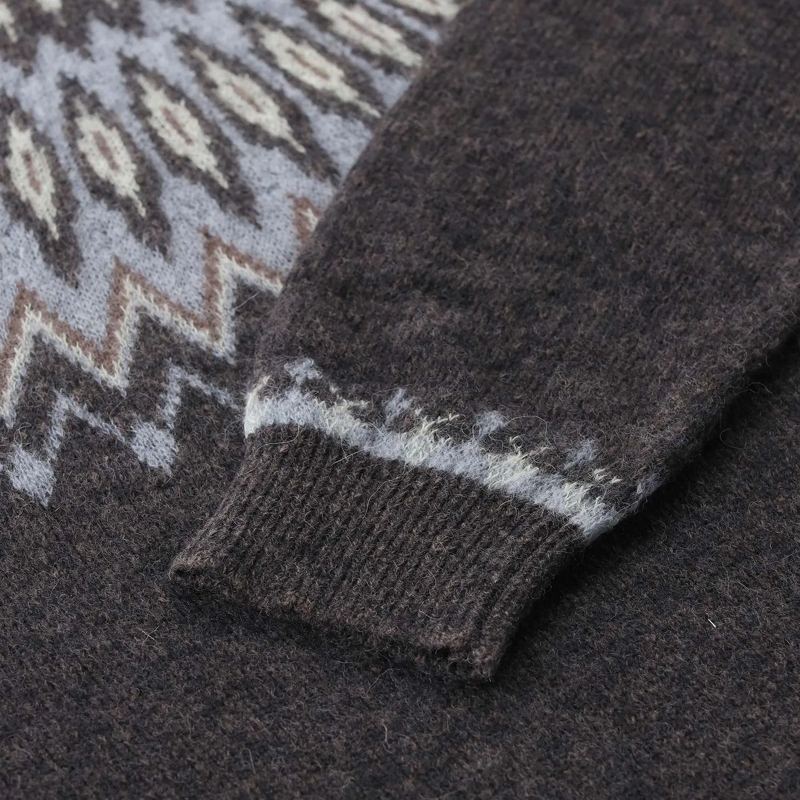 Roberto Collina Pullover Pullover aus Alpaka-Woll-Mix braun(Image 6)