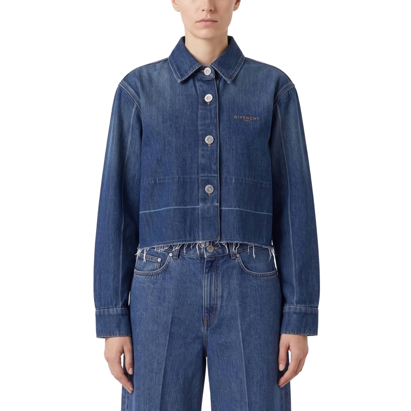 Givenchy Jeansjacke Hemdbluse aus Denim blau(Image 2)