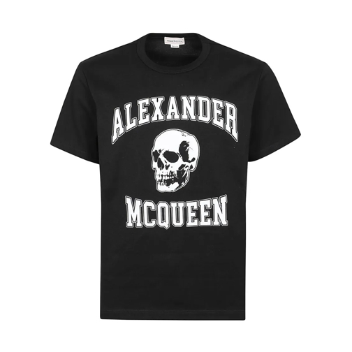 Alexander McQueen T-Shirts Pure Cotton T-Shirt Black