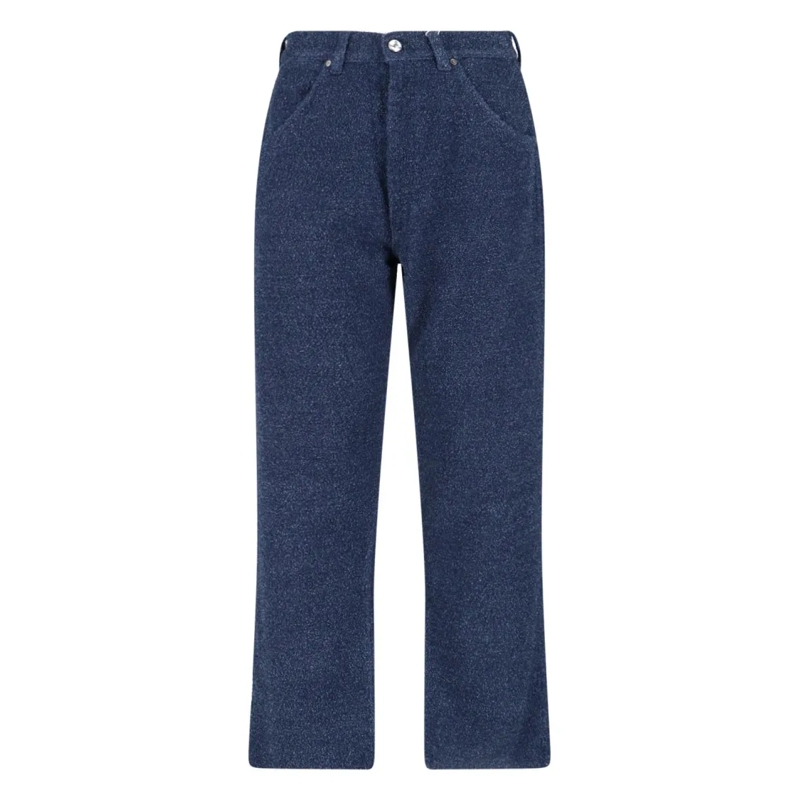 Vivienne Westwood Anzugshose Straight-Leg Trousers With Textured Fabric Blue