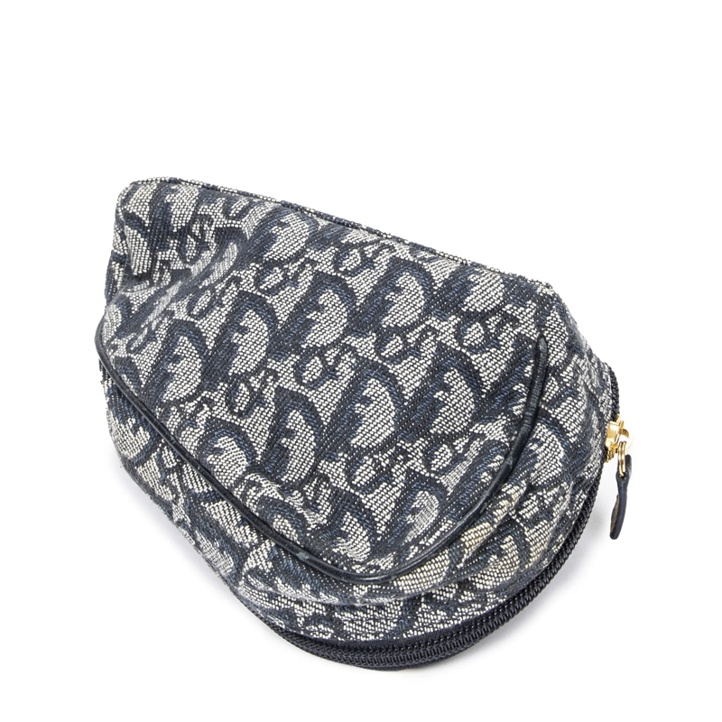 Christian Dior Crossbody Bag Mini Saddle Cosmetic Pouch marineblau