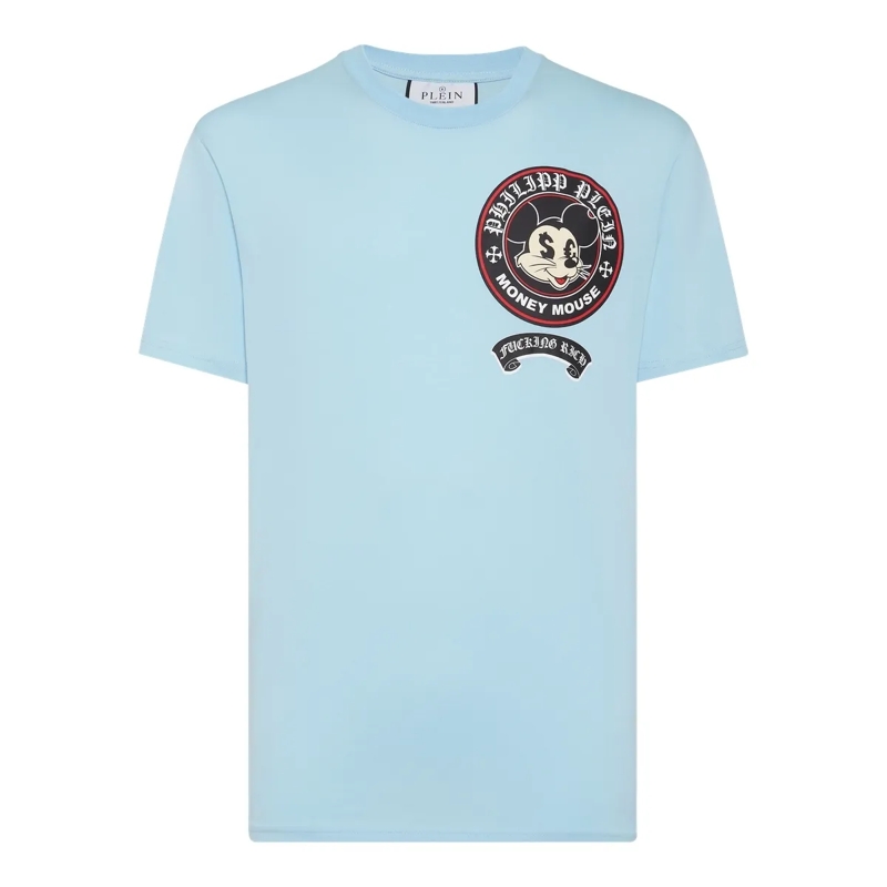 Philipp Plein T-Shirt T-Shirt hell-blau