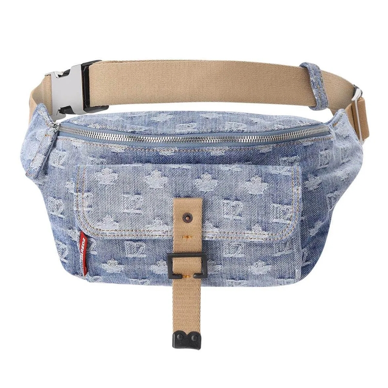 Dsquared2 Crossbody Bag Gürteltasche aus Denim blau(Image 5)