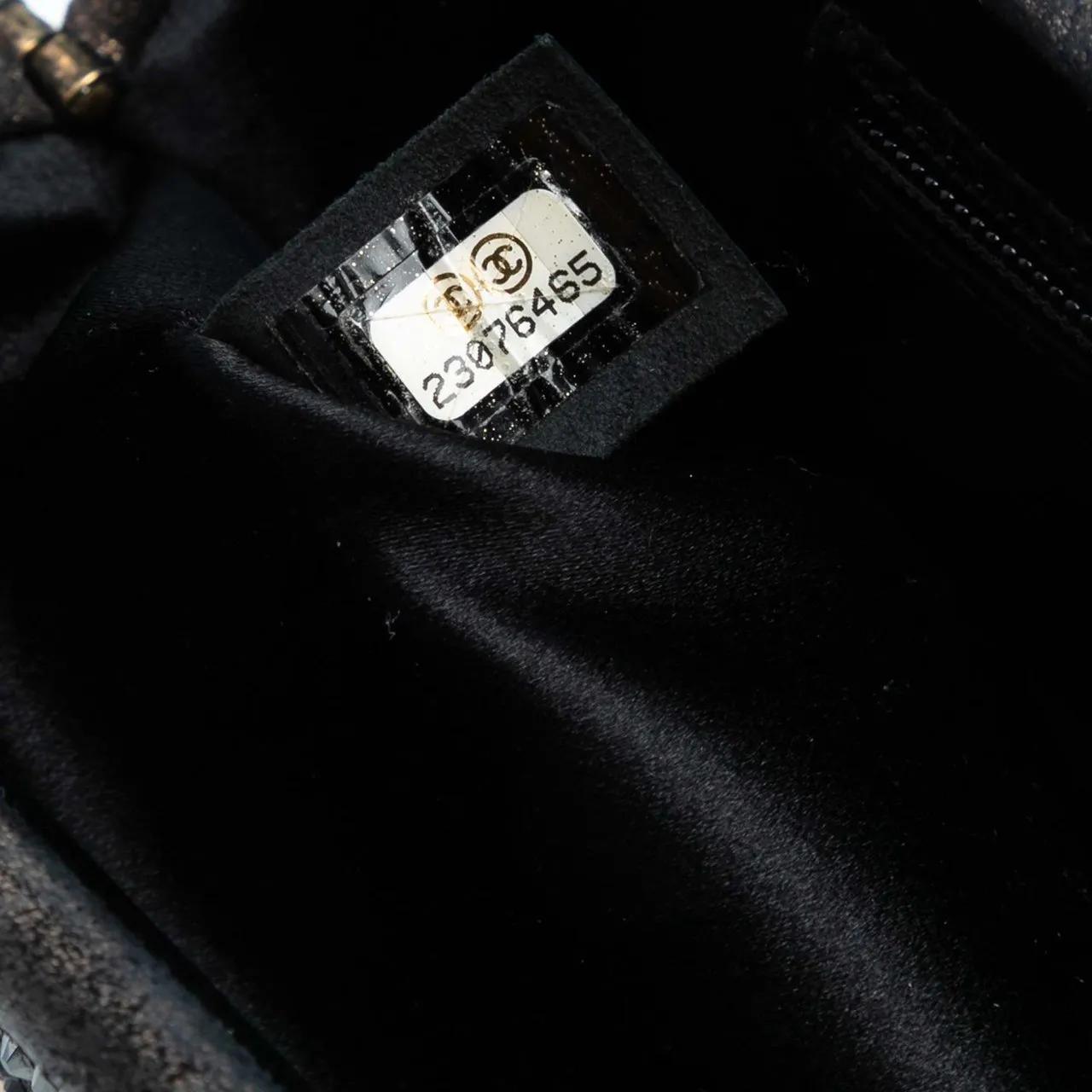 Thumbnail - Chanel Hobo Bags - CC Glitter Lambskin Studded Frame Clutch on Chain - Gr. unisize - in Schwarz - für Damen