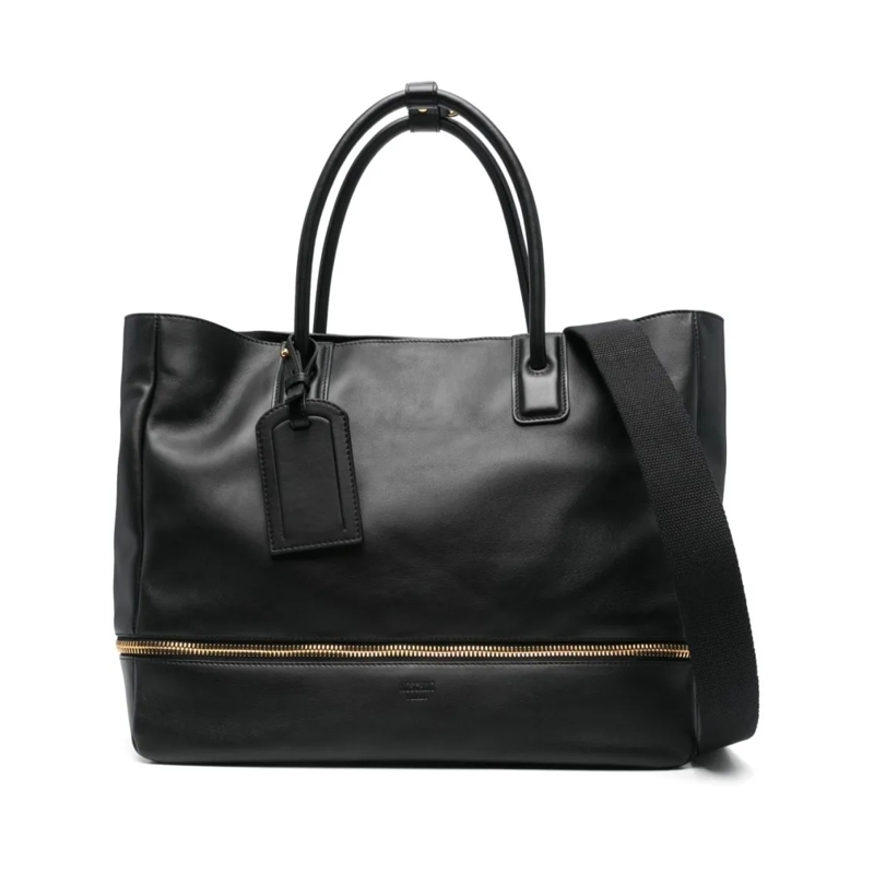 Moschino Schultertasche Black Bag With Gold Zipper Detail Black