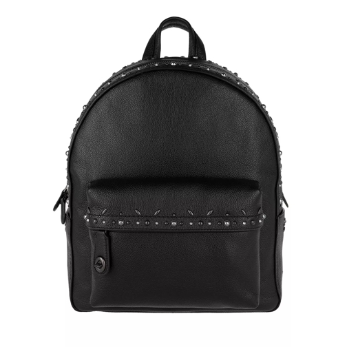 Coach Campus Backpack With Pairie Rivets Black/Black Copper Rucksack