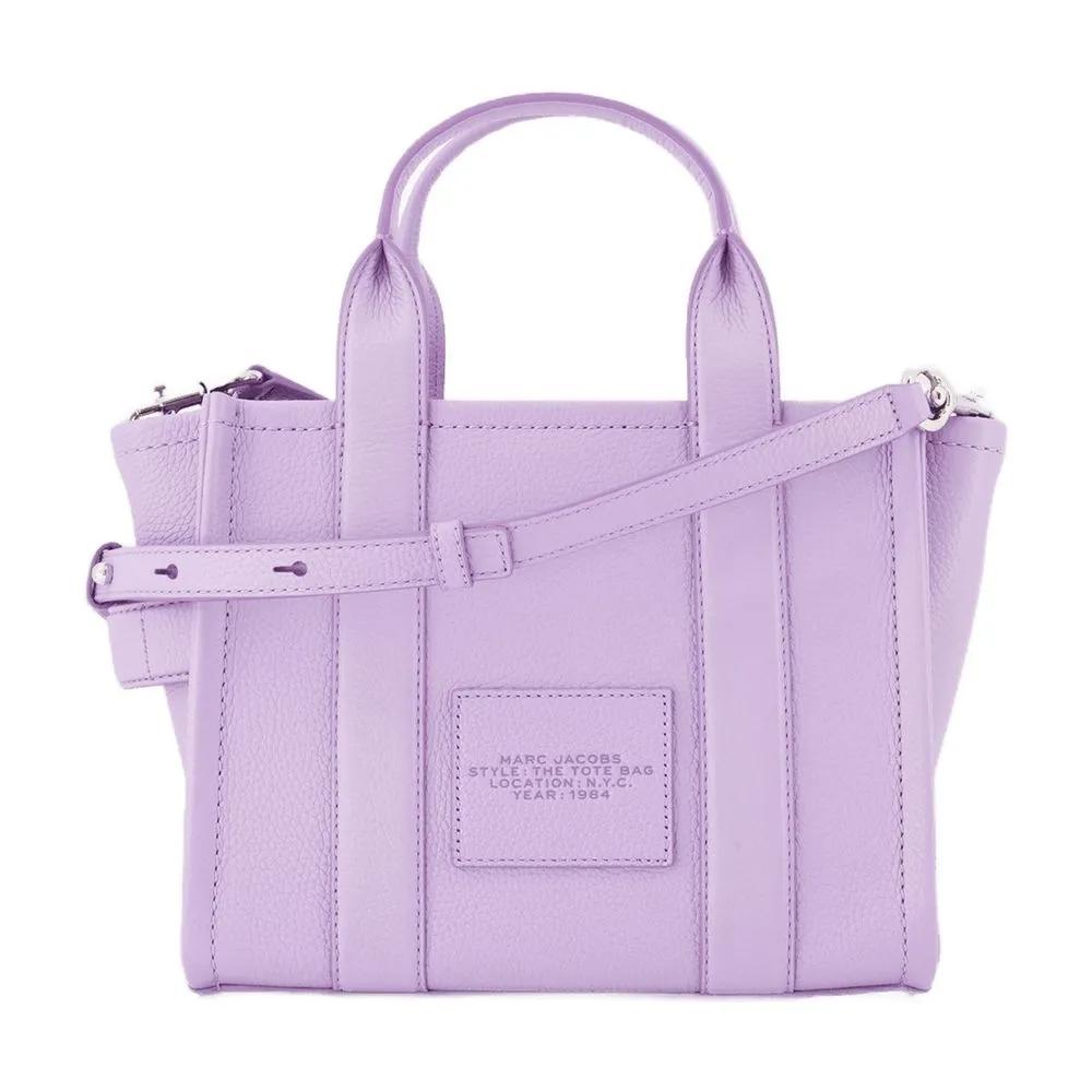 Marc Jacobs Shoppers & Totes The Small Tote Leather Purple in paars