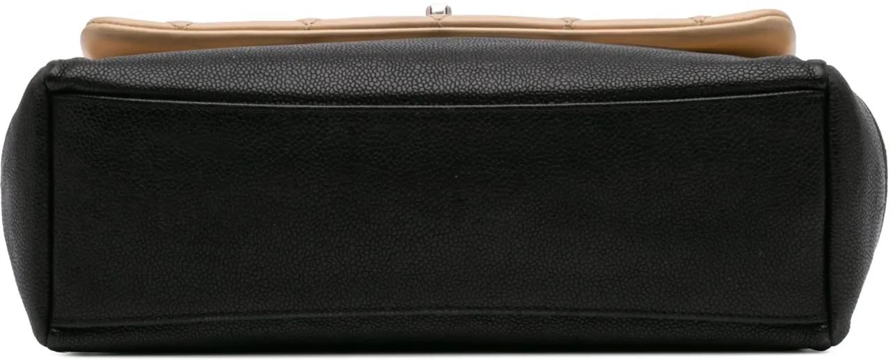 Thumbnail - Chanel Hobo Bags - CC Bicolor Quilted Calfskin and Caviar Single Flap - Gr. unisize - in Braun - für Damen