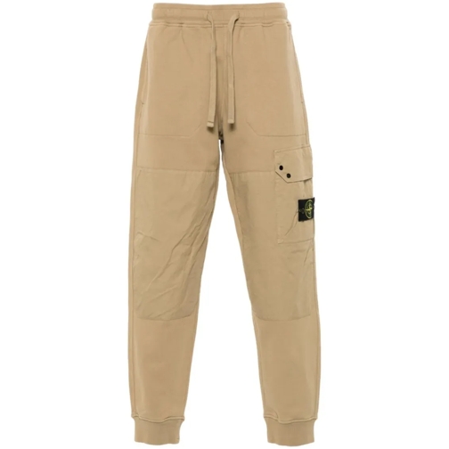 Stone Island  Compass-Badge Beige Pants Brown