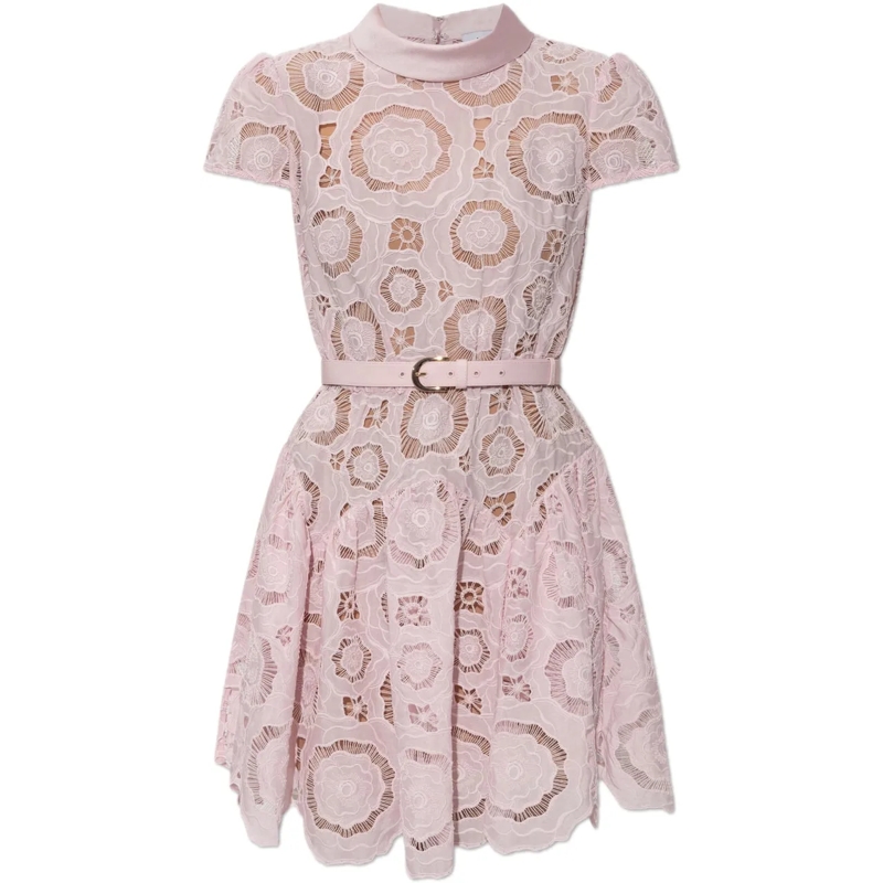 Self Portrait Midikleid dress pink rose