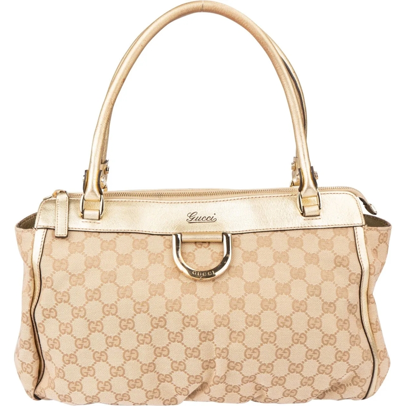 Gucci Schultertasche Gucci GG Monogram Abbey Handbag beige