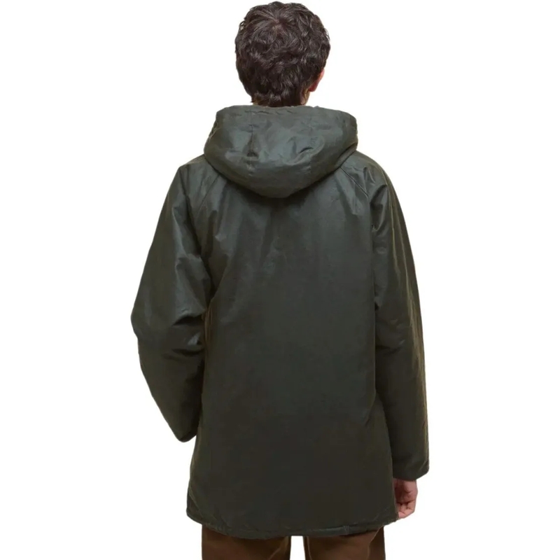 Barbour Parka Bedale Wax Olive Green Parka Green(Image 8)