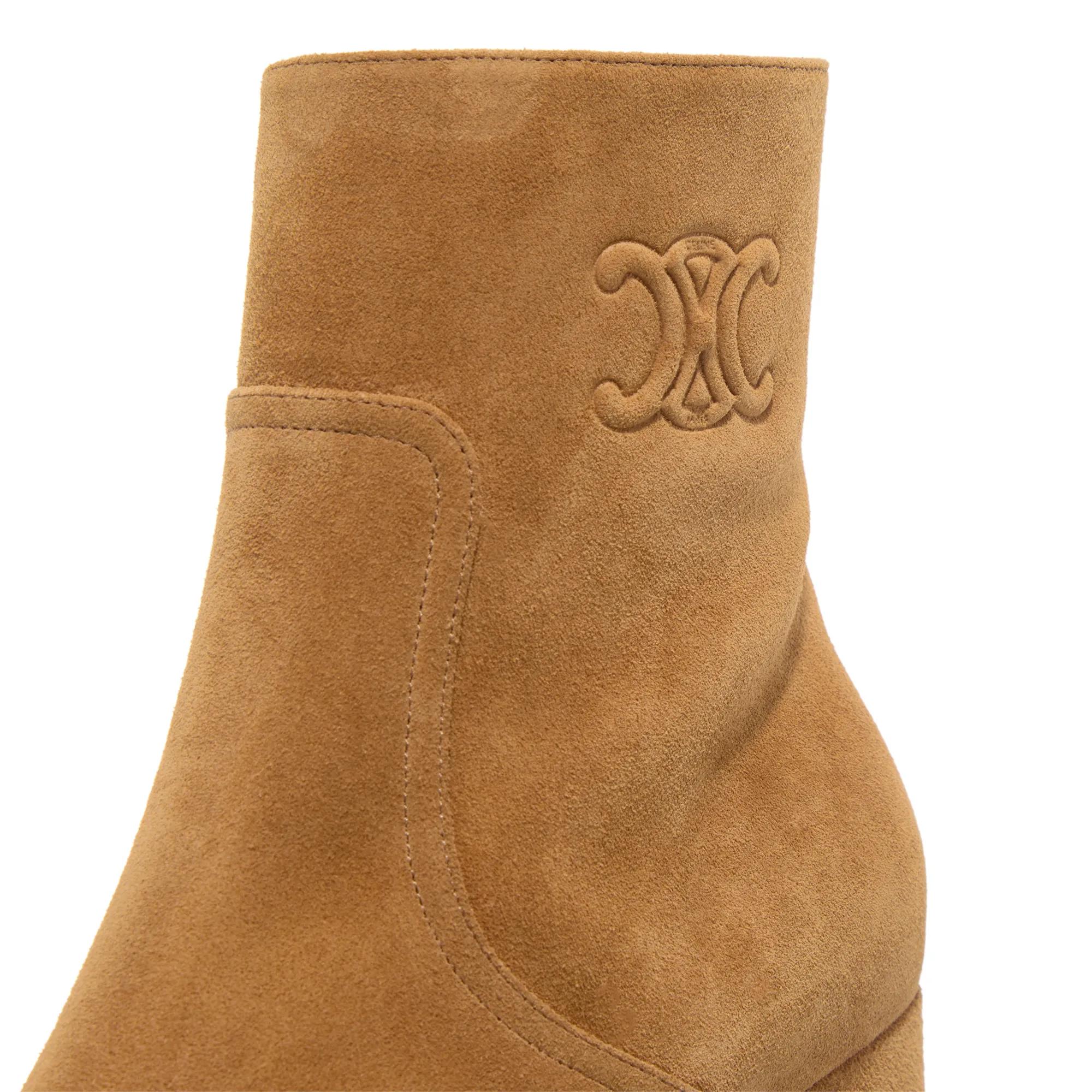 Thumbnail - Celine Stiefeletten - Triomphe Short Boots - Gr. 38 (EU) - in Braun - für Damen