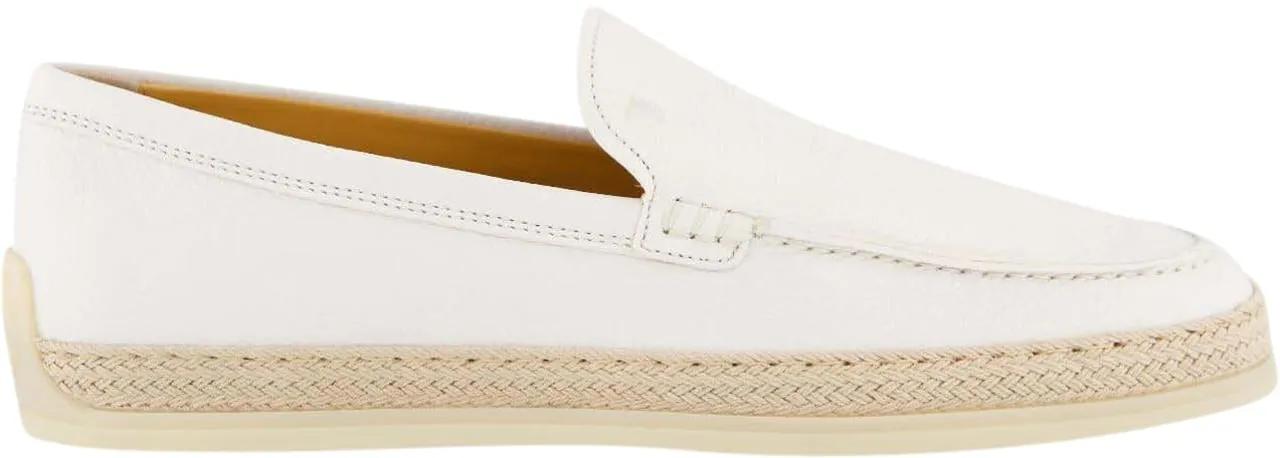 Tod's Loafer - Dames Gomma Rafia Mocassin Wit - Gr. 37,5 (EU) - in Weiß - für Damen