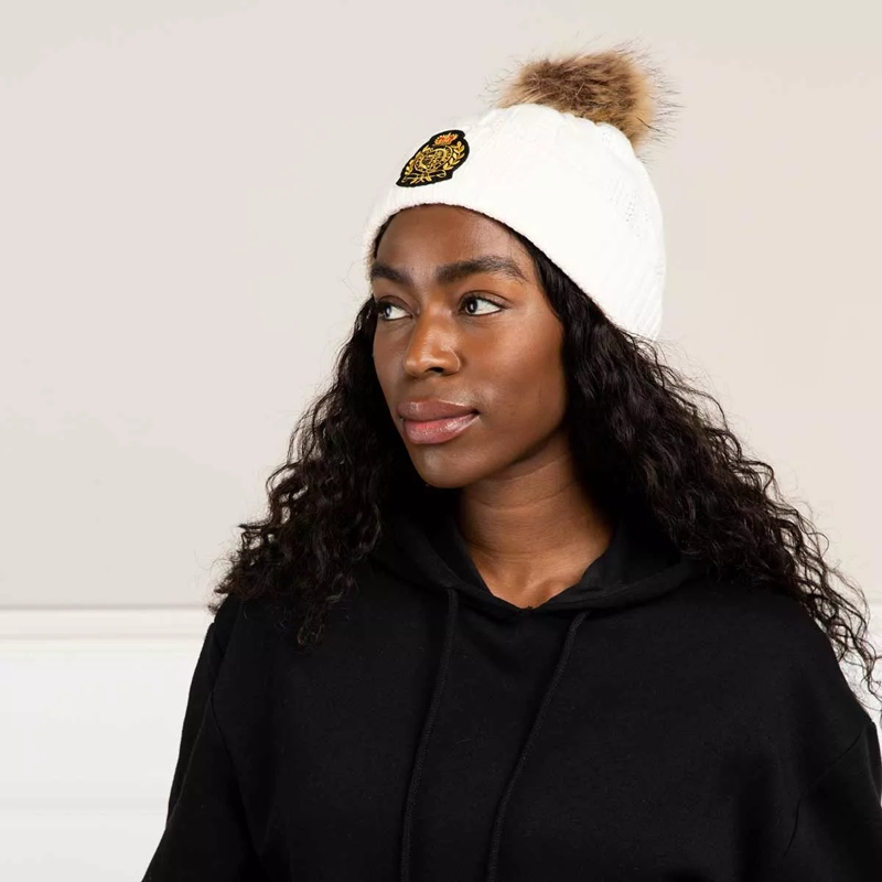 Lauren Ralph Lauren Wollmütze Cable Beanie Hat Cream(Image 2)