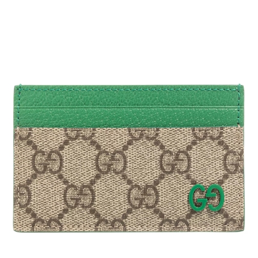 Gucci GG Detail Cardholder Beige / Green Card Case