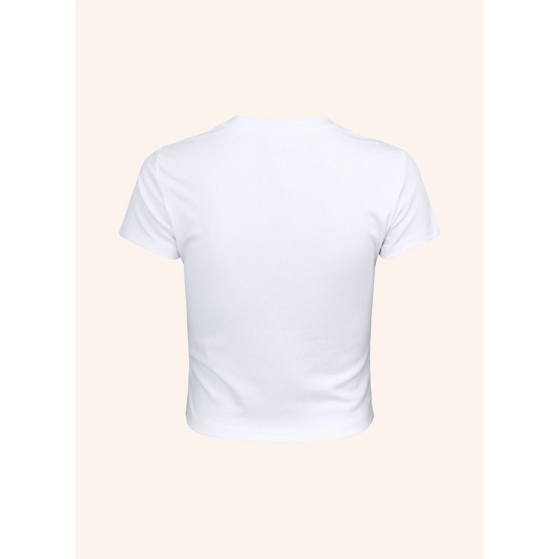 True Religion T-Shirt - Baby Tee- Markanter Grafikprint auf Front- Ret weiss(Image 7)