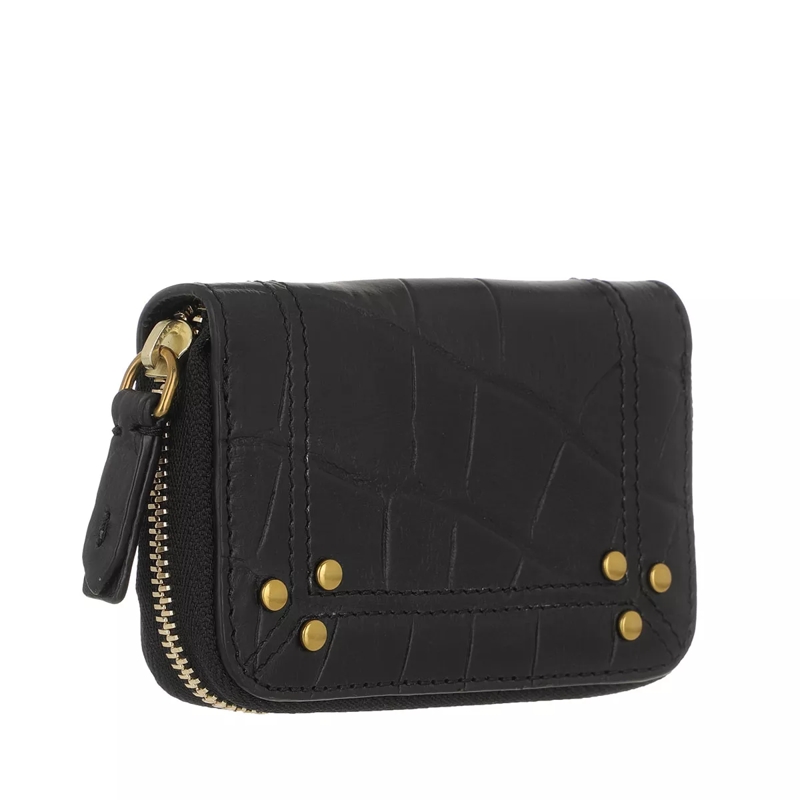 Jerome Dreyfuss Portemonnaie mit Zip-Around-Reißverschluss Henri Wallet Croco Noir(Image 3)