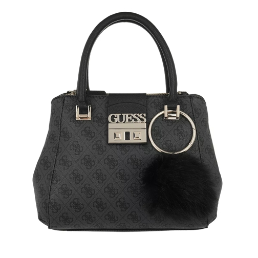 Guess Logo Luxe Sml Society Satchel Bag Coal Tote