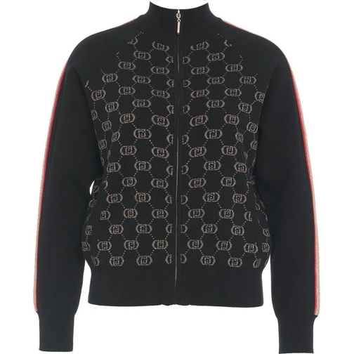 LIU JO Langärmelige Oberteile Cardigan with monogram schwarz