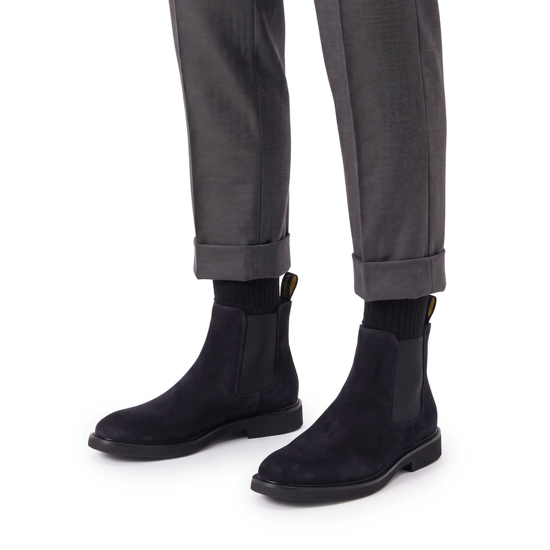 Doucal's Stiefeletten Boots aus Leder dunkelblau(Image 2)