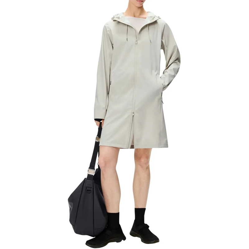 Rains Trenchcoat Rains Suva Hardshell Long W Jacket Regenjas Lichtg grau(Image 3)
