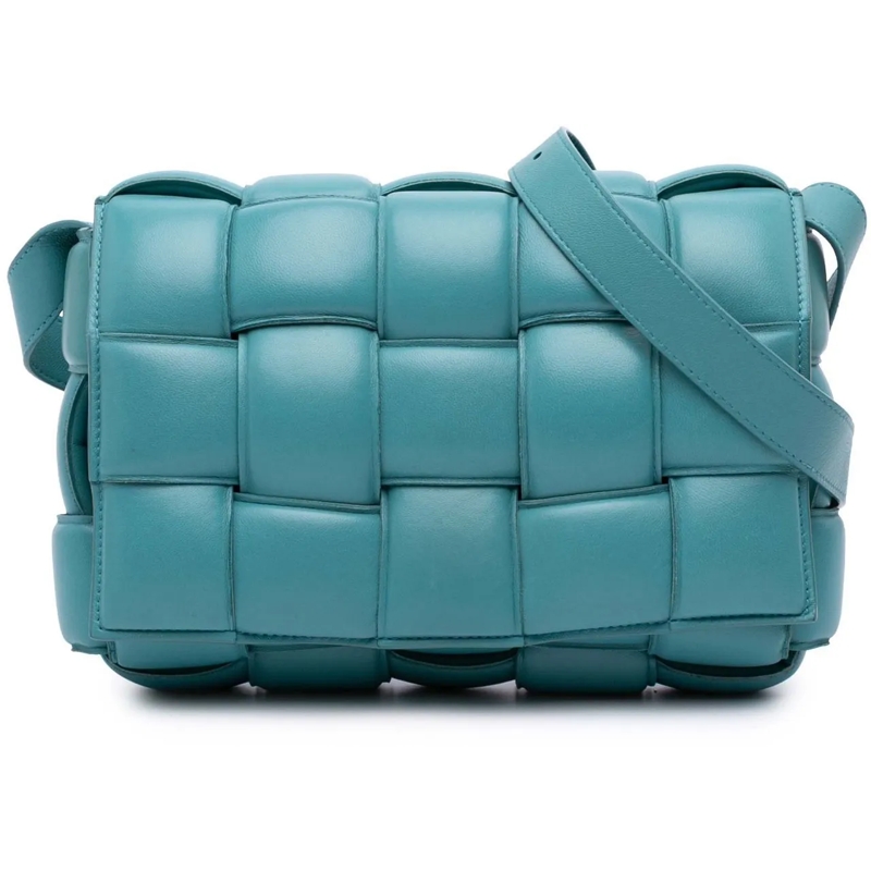 Bottega Veneta Sac à bandoulière Nappa Intrecciato Padded Cassette Crossbody blau