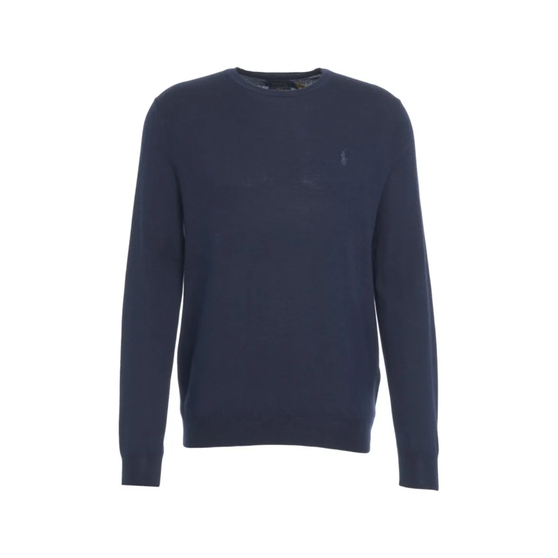 Polo Ralph Lauren Pullover Round Neck Wool Sweater Black