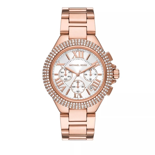 Michael Kors Camille Chronograph Stainless Steel Watch Rose Gold-Tone Kronograf