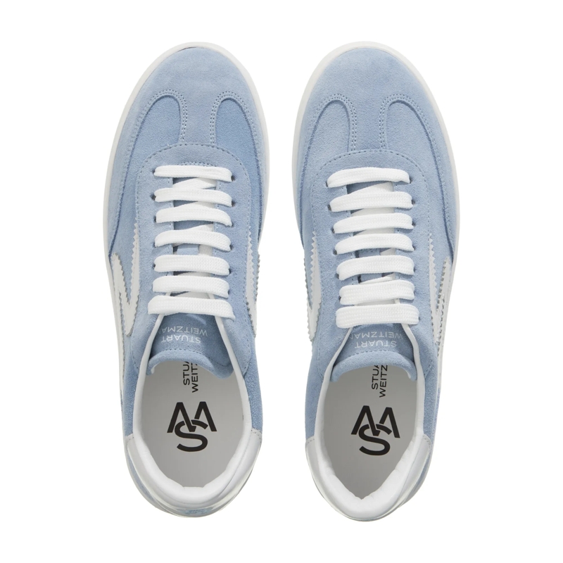 Stuart Weitzman Low-Top-Sneaker Sw Runaround Sneaker Cielo/White(Image 5)