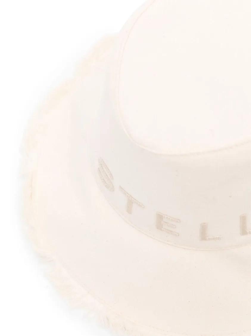 Stella McCartney Mützen - Logoed Cotton Hat - Gr. 56 - in Beige - für Damen