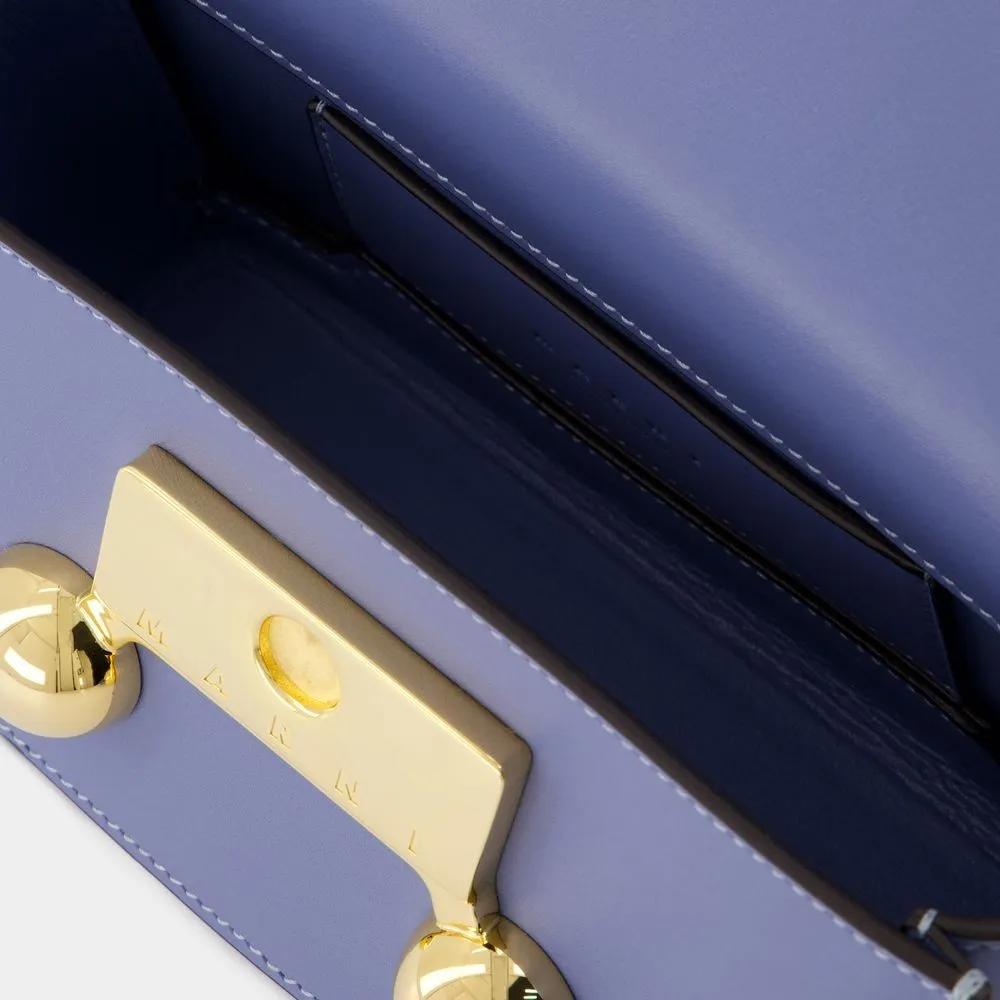 Marni Hobo bags Mini Shoulder Bag Leather Blue in blauw