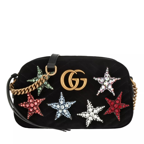 Gucci GG Marmont Shoulder Bag Small Velvet Black Crossbodytas