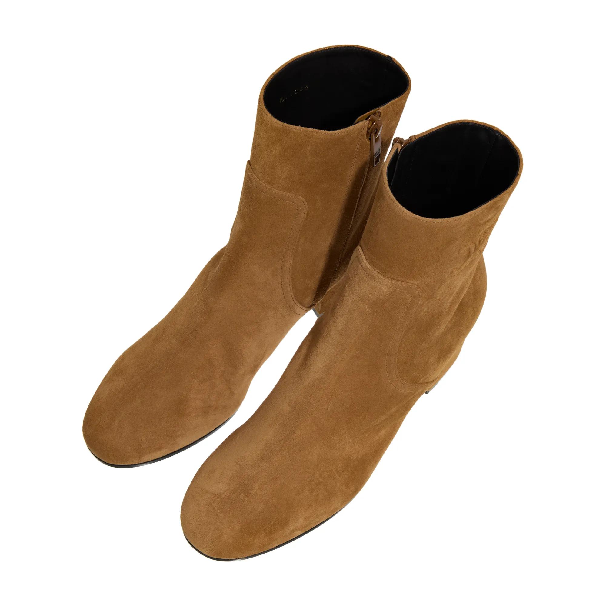 Thumbnail - Celine Stiefeletten - Triomphe Short Boots - Gr. 38 (EU) - in Braun - für Damen